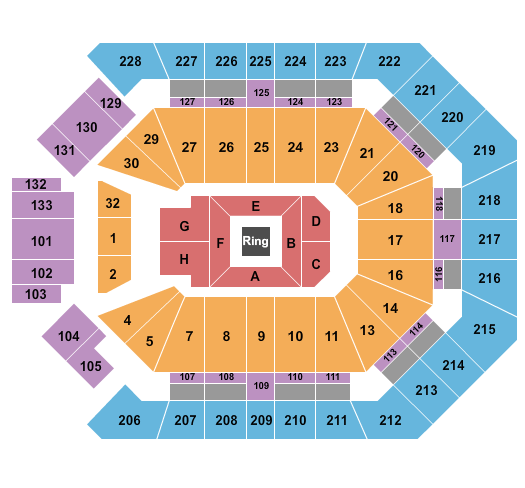 MGM Grand Garden Arena Premier Boxing Champions Seating Chart